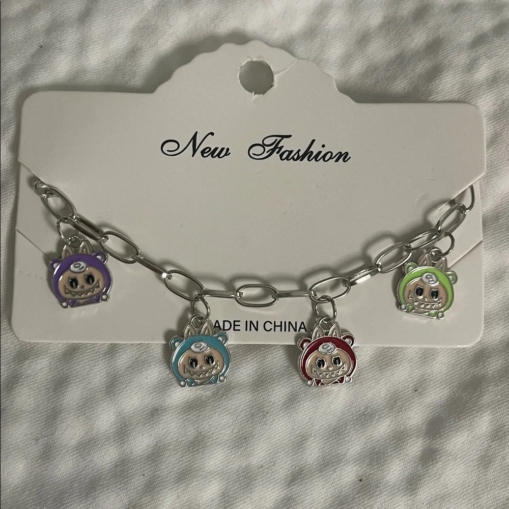 Cute Labubu monsters cartoon Animal Charm Bracelet new